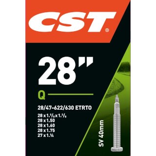 CST Inner Tube 28x1 5 8x1 3 8 Etro 28 47-622-630, Valiel Presta French 40 mm