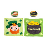Serviette de voyage compacte irlandaise Lucky Leprechaun Trefoil