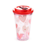 Tasse à double paroi durable et incassable Amore Hearts