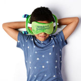 Relaxeazzz peluche Monstarz monstre rond oreiller de voyage masque de sommeil - vert