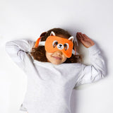 Relaxeazzz masque de sommeil oreiller de voyage rond en peluche panda rouge