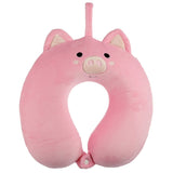 Oreiller cervical en mousse à mémoire de forme en peluche cochon Relaxeazzz