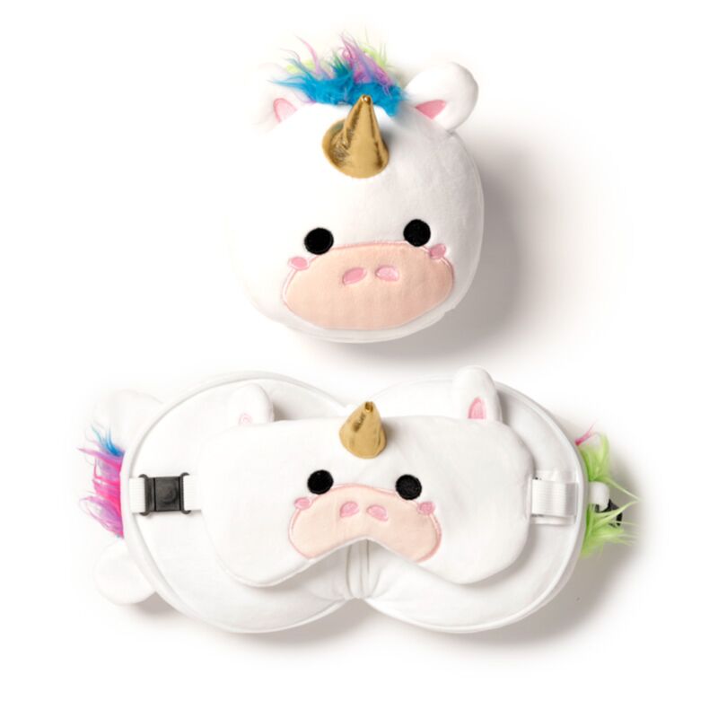 Masque de sommeil oreiller de voyage rond Relaxeazzz licorne