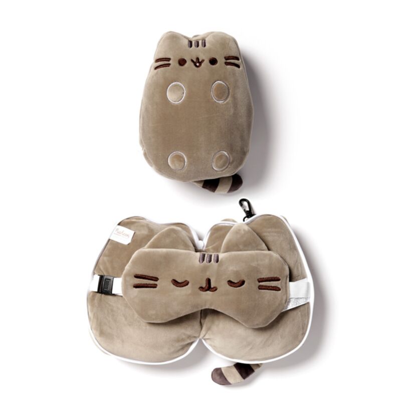 Masque de sommeil oreiller de voyage rond chat Pusheen