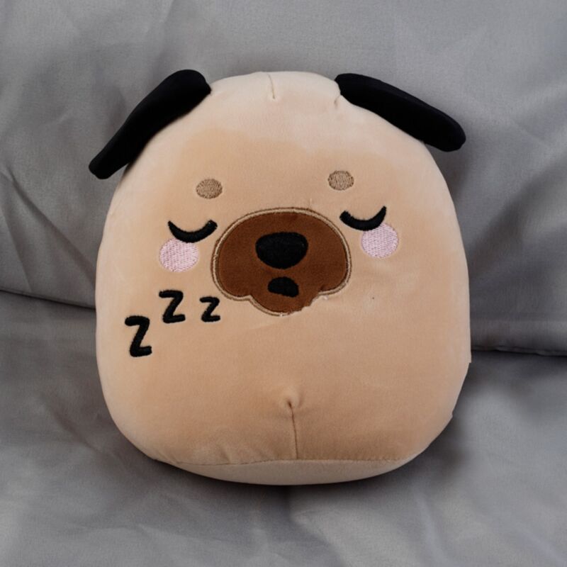 Peluche squidglys gus le carlin adoramals animaux de compagnie