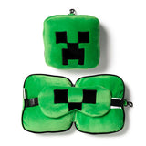Relaxeazzz Minecraft Creeper Oreiller de voyage rond Masque de sommeil