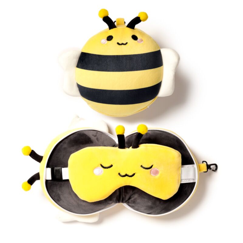 Masque de sommeil oreiller de voyage rond Relaxeazzz Adorabugs