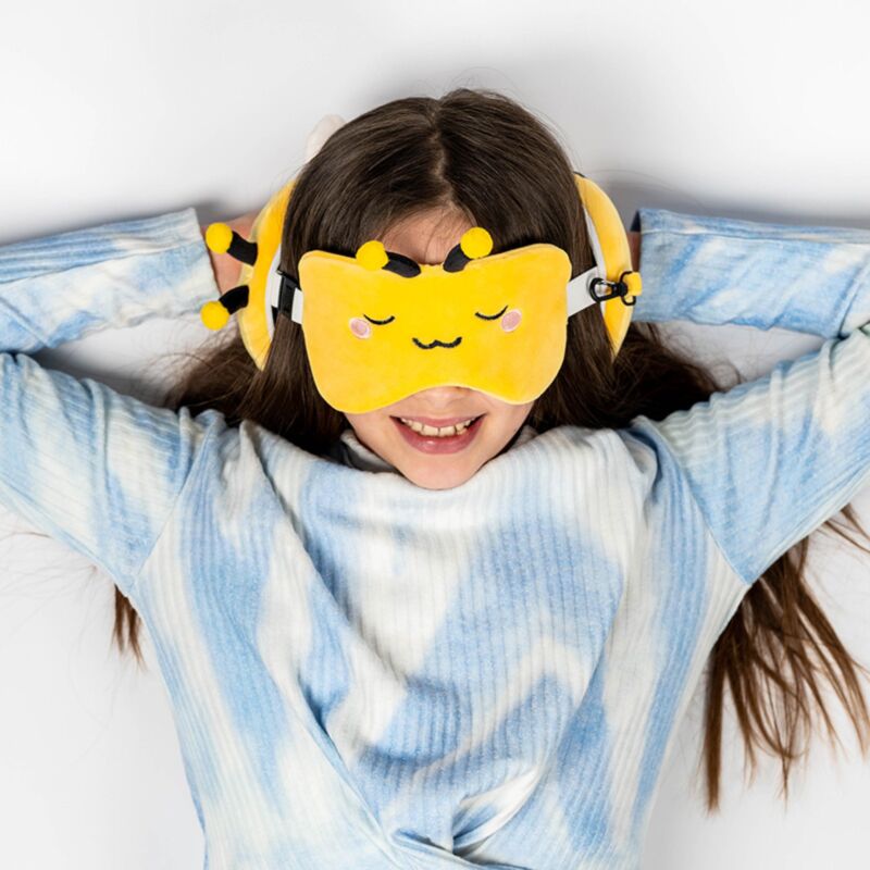 Masque de sommeil oreiller de voyage rond Relaxeazzz Adorabugs