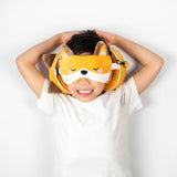 Relaxeazzz Adoramals Finnick le renard oreiller de voyage rond masque de sommeil