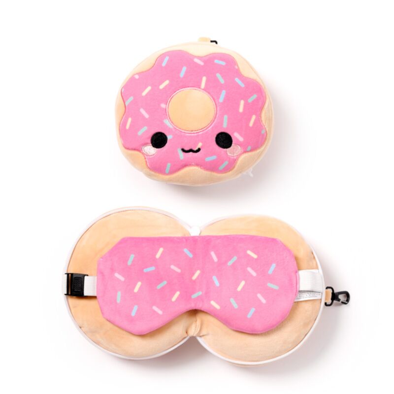 Masque de sommeil oreiller de voyage rond Relaxeazzz Adorasnacks Donut