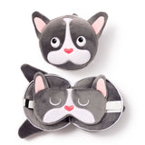 Masque de sommeil oreiller de voyage rond Relaxeazzz bouledogue français