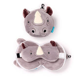 Masque de sommeil oreiller de voyage rond Relaxeazzz rhino