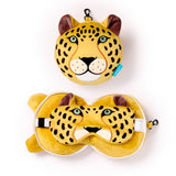 Masque de sommeil oreiller de voyage rond Relaxeazzz léopard