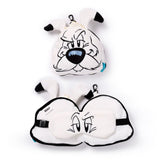 Relaxeazzz idefix (dogmatix) masque de sommeil oreiller de voyage rond astérix