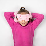 Relaxeazzz Adoramals Oliver le cochon oreiller de voyage rond masque de sommeil