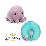 Swapseazzz Adoramals Octopus Oreiller de voyage en peluche 2 en 1