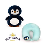 Swapseazzz Adoramals Penguin Oreiller de voyage en peluche 2 en 1