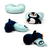 Swapseazzz Adoramals Penguin Oreiller de voyage en peluche 2 en 1