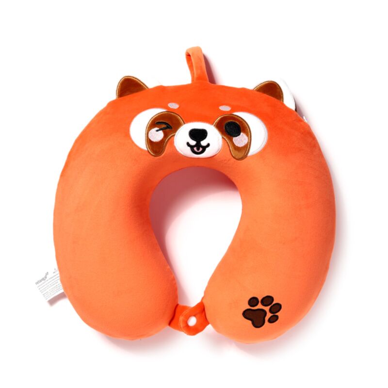 Relaxeazzz ru le panda rouge adoramals oreiller cervical en mousse à mémoire de forme en peluche