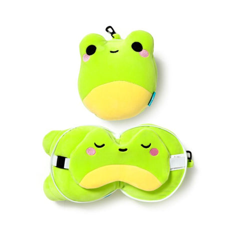 Relaxeazzz Silas la grenouille Adoramals oreiller de voyage masque de sommeil