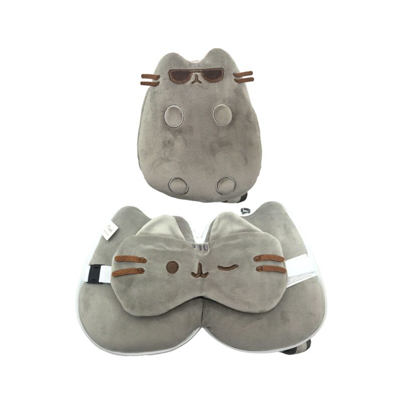 Union relaxeazzz pusheen chat avec lunettes de soleil oreiller de voyage masque de sommeil