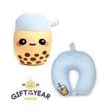 Swapseazzz foodiemals Boba de Bubble Tea Oreiller de voyage en peluche 2 en 1