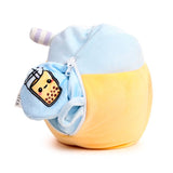 Swapseazzz foodiemals Boba de Bubble Tea Oreiller de voyage en peluche 2 en 1