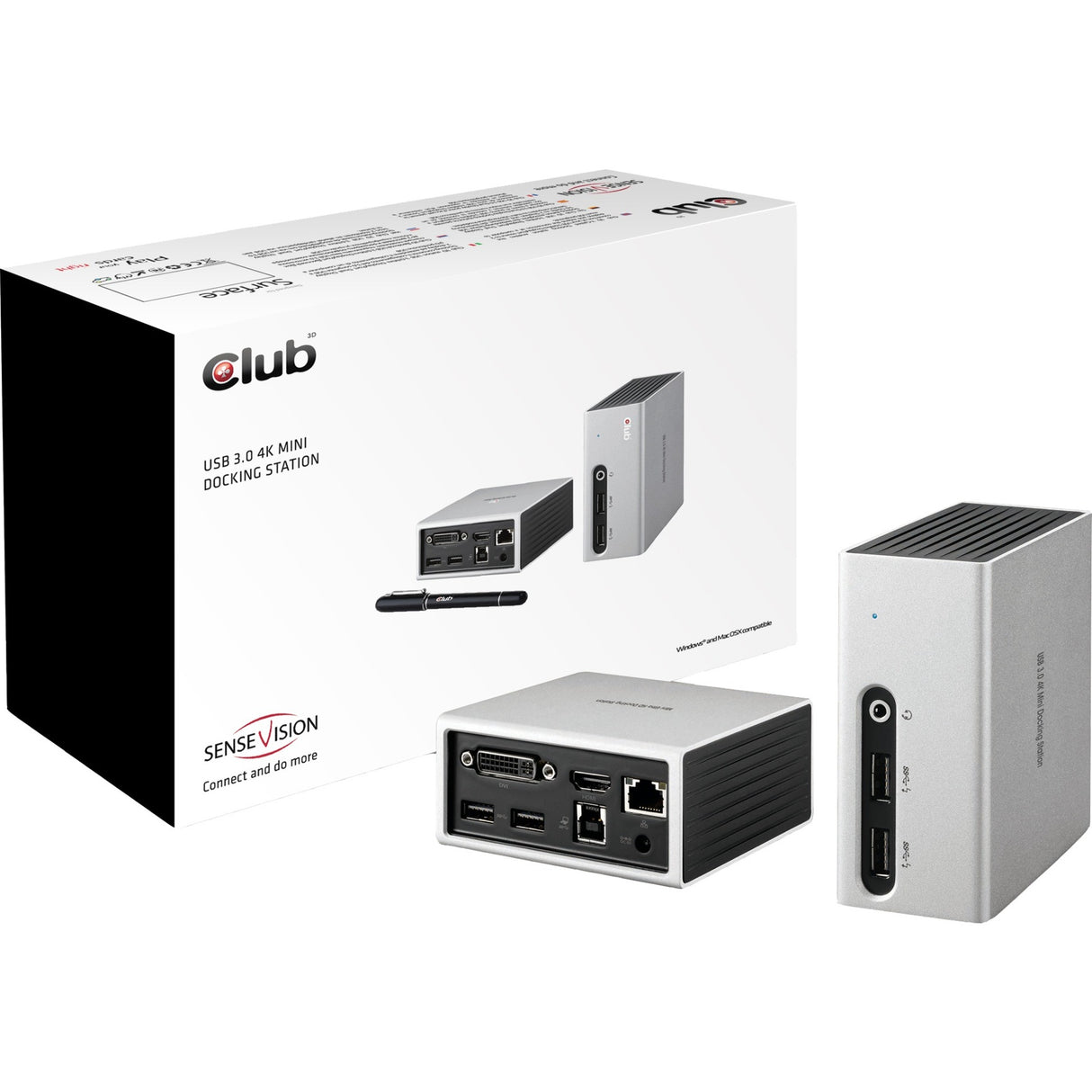 Club 3D USB 3.2 Gen 1 4K UHD Mini Station d'accueil