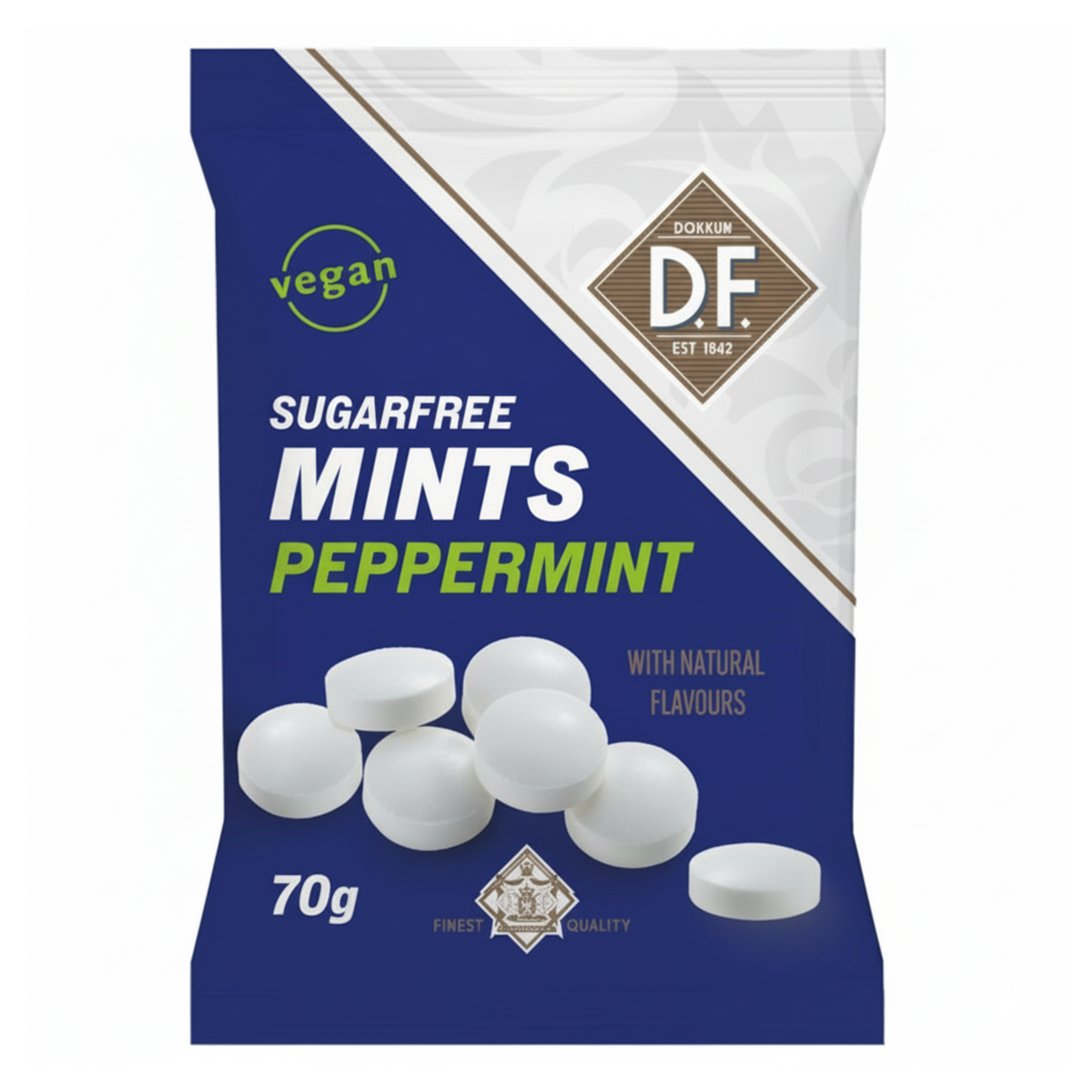 D.f. sugarfree mints pepermunt zakje (12x 70g)