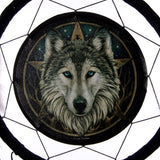 Lisa Parker attrape-rêves - tête de loup 33cm