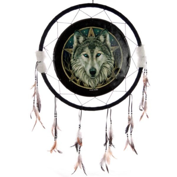 Lisa Parker attrape-rêves - tête de loup 60cm
