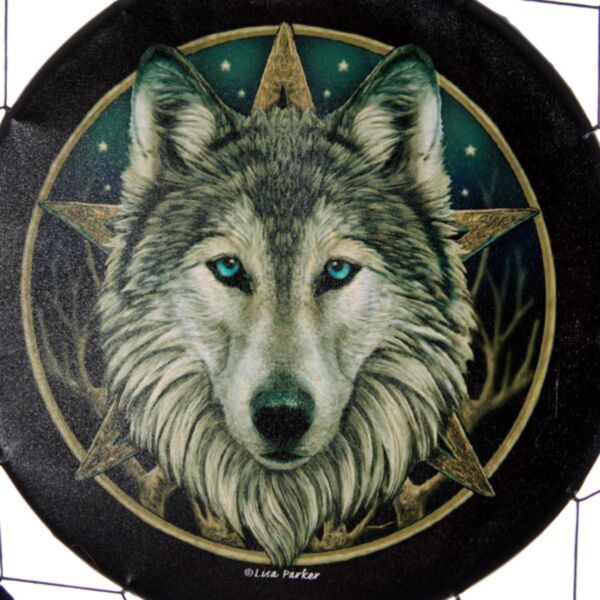 Lisa Parker attrape-rêves - tête de loup 60cm