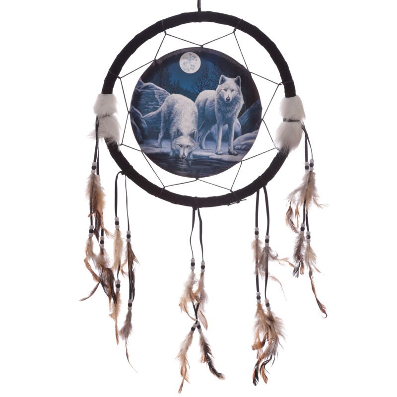 Lisa Parker attrape-rêves loup d'hiver 33cm
