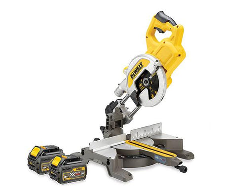 Dewalt dcs777t2-qw | Scie à tronçonner et à onglet à batterie XR Flexvolt 54 V 216 mm en boîte (2 batteries 6,0 Ah + chargeur rapide DCB118) - dcs777t2-qw