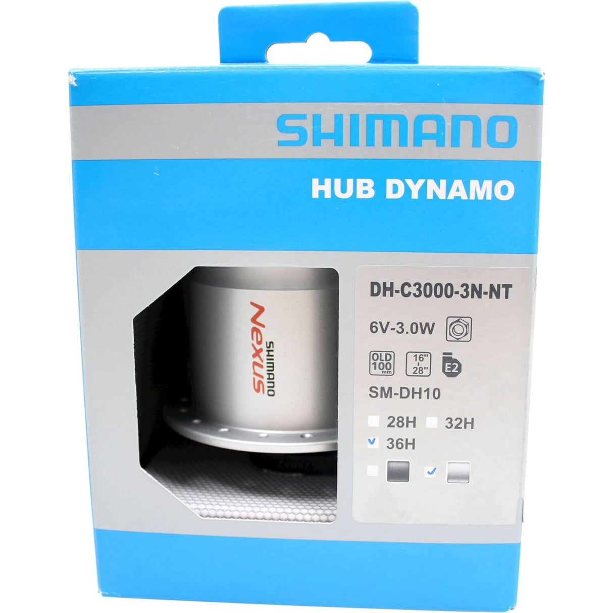 Shimano Dynamo NAF 100 36 Silver DH-C3000 6V 3.0W mutter