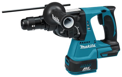 Makita mr243rtjw Marteau combiné 18 volts | sds-plus | avec tête de perçage interchangeable avec aspiration de poussière | 18v 5,0ah dans m-box - hebr243rtjw