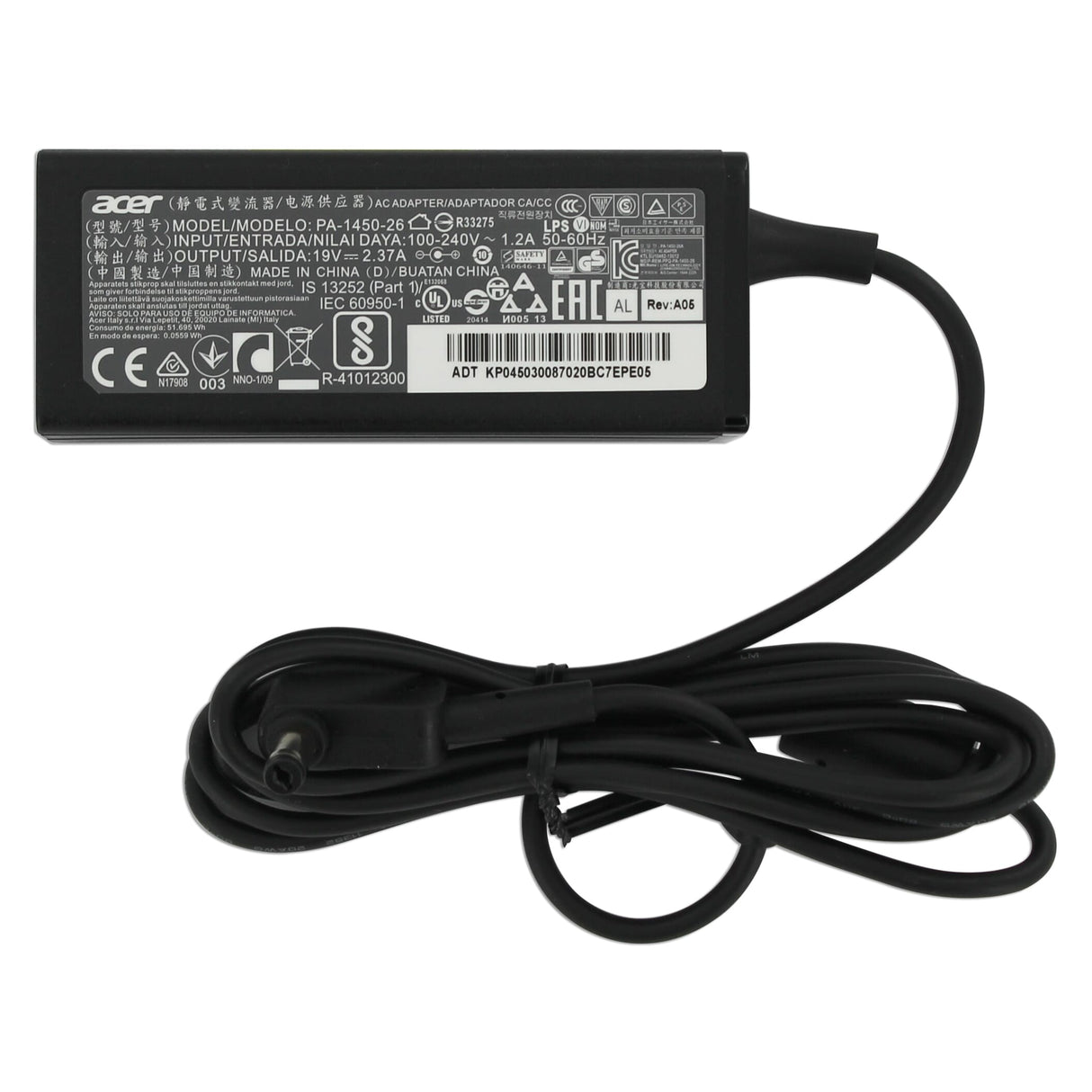 Adaptateur secteur pour ordinateur portable Acer 45w noir