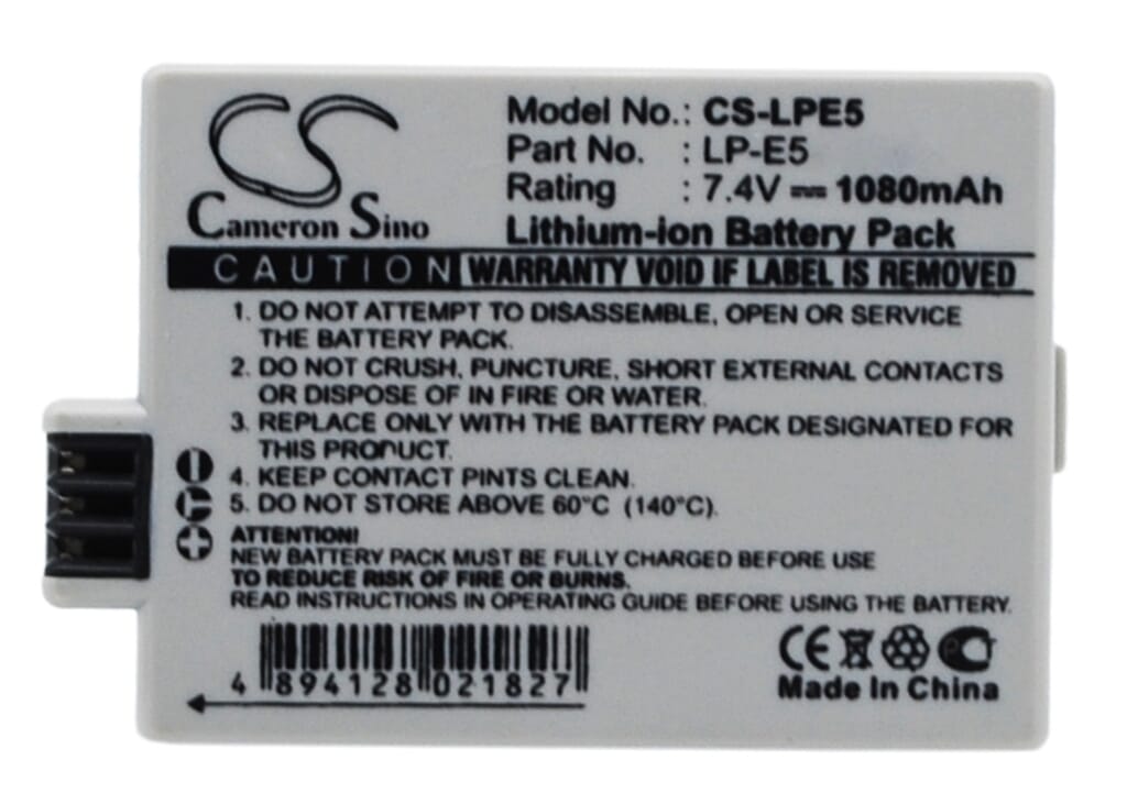 Batterie d'appareil photo numérique blu-basic 7.4v 1080mah li-ion pour canon