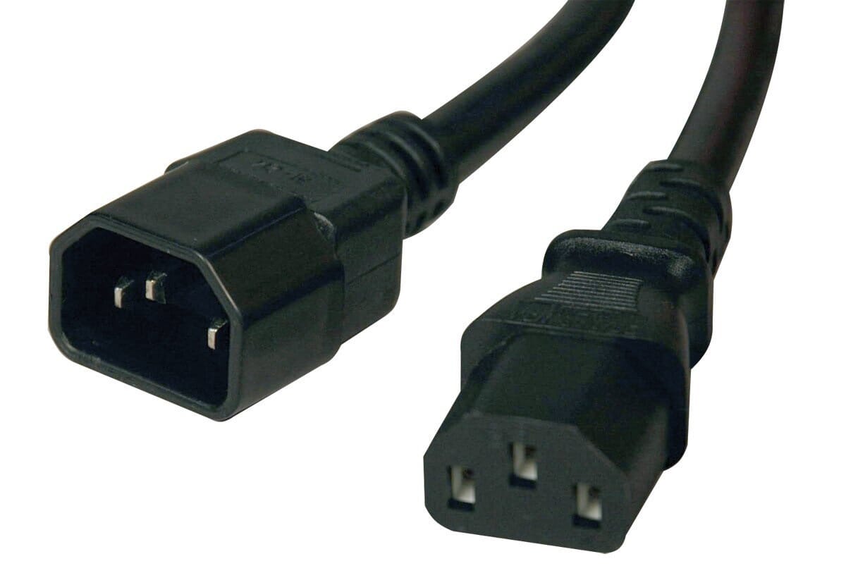 Rallonge d'alimentation IEC320-C13 vers C14 2 mètres - noir