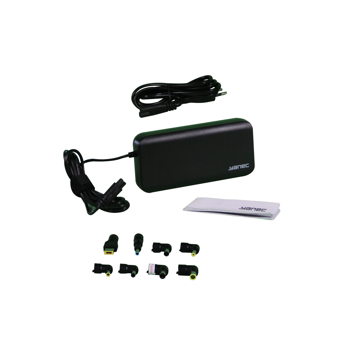 Adaptateur Universal Yanec Universal ordinateur portable AC 90W avec 8 conseils - noir