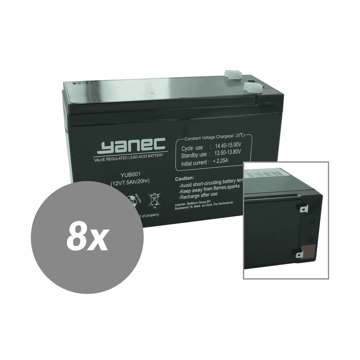 Kit de remplacement de batterie Yanec UPS rbc12 (hors câbles)