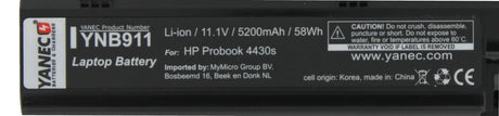Batterie d'ordinateur portable Yanec 5200mAh