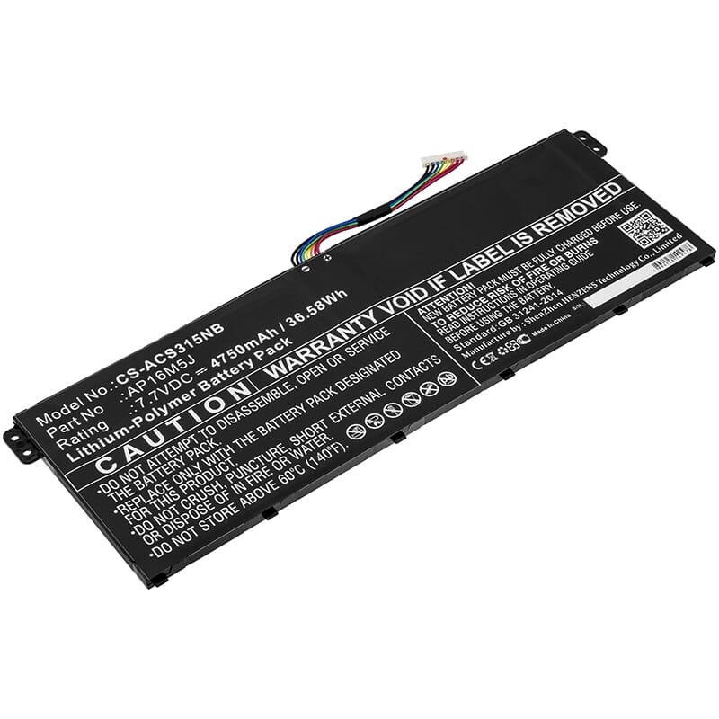 Batterie d'ordinateur portable de remplacement 4750 mAh