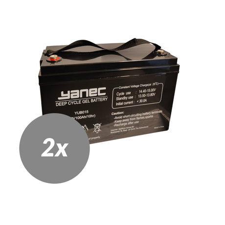 Kit de remplacement de batterie gel Yanec 12v 100ah (hors câbles)