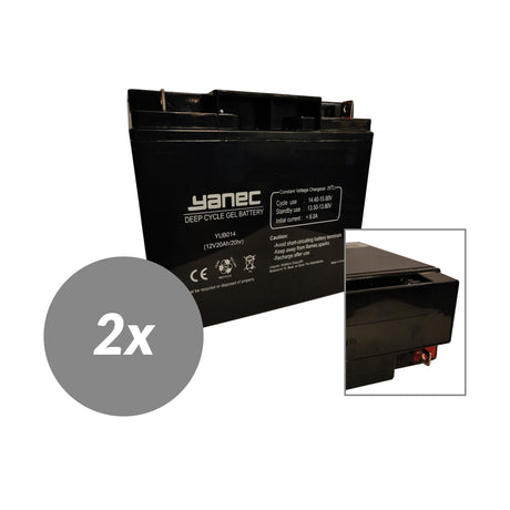Kit de remplacement batterie gel Yanec 12v 20ah (hors câbles)