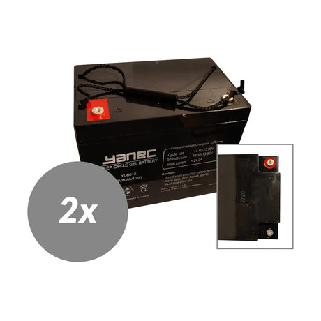 Kit de remplacement batterie gel Yanec 12v 80ah (hors câbles)