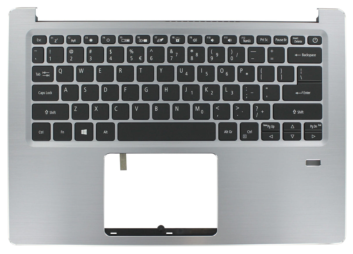 Clavier d'ordinateur portable Acer qwerty us + capot supérieur - argent