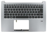 Clavier d'ordinateur portable Acer qwerty us + capot supérieur - argent