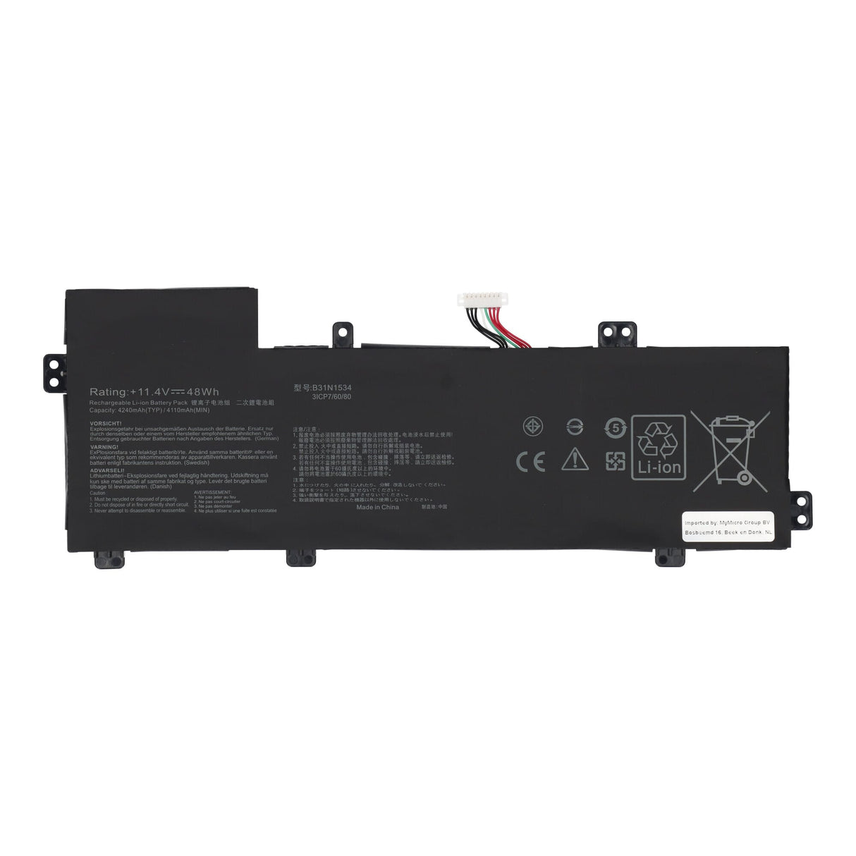 Pièces de rechange batterie d'ordinateur portable 3950 mah