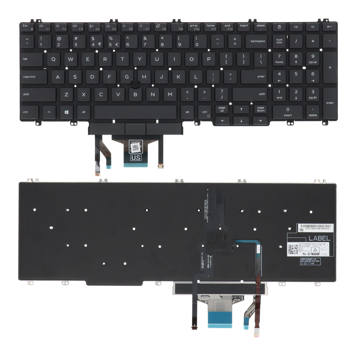 Dell ordinateur portable clavier Qwerty Us + rétro-éclairé